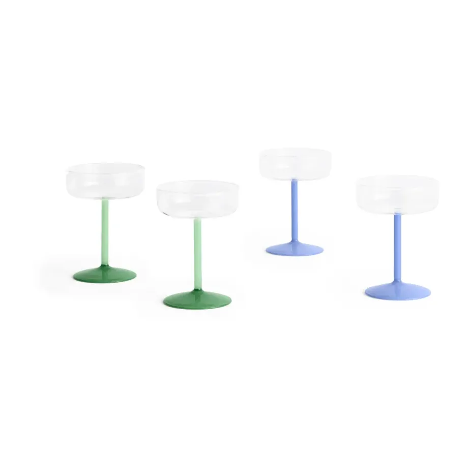 Vaso coupe Tint 20 cl 2 unidades, Clear-jade light blue