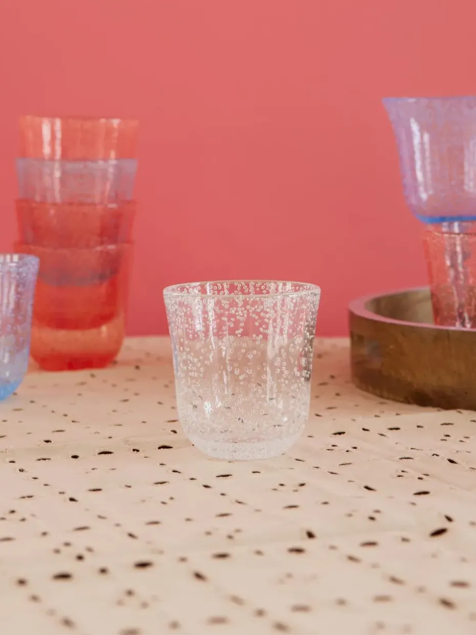 Vaso diseño burbuja Rice acrílico 41 cl, Claro