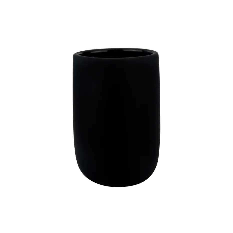 Vaso para cepillos Lotus, negro