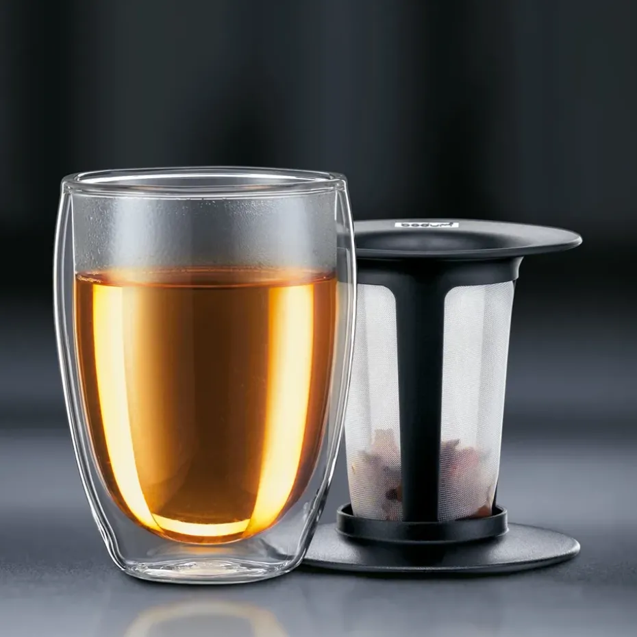 Vaso térmico con filtro Tea For One, negro