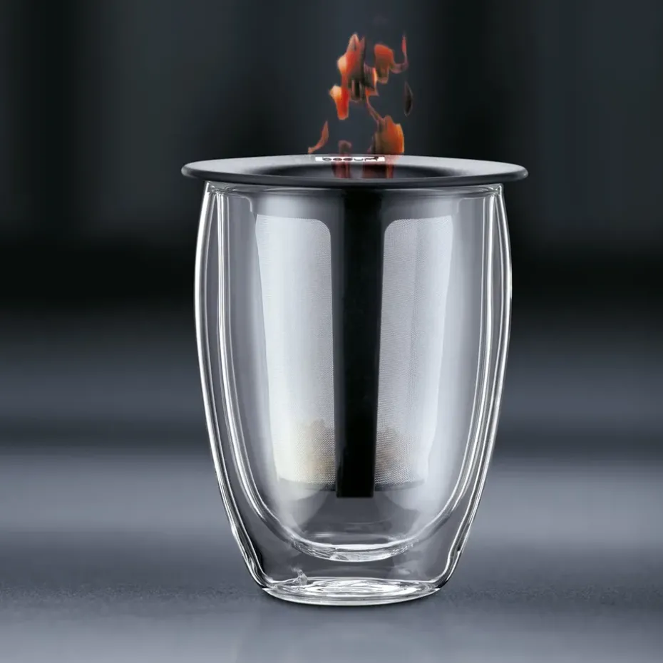Vaso térmico con filtro Tea For One, negro