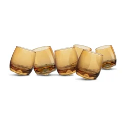 Vasos con base redondeada Sagaform 30 cl 6-pack, Ámbar