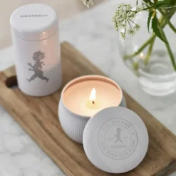 Vela aromática Solstickan 25 h, Blanco-eucalipto