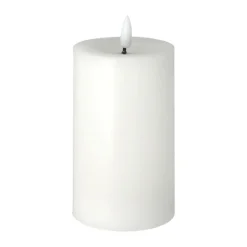 Vela gruesa LED Bright Melt 15 cm, blanco
