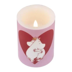 Vela gruesa LED Moomin 10 cm, Corazón