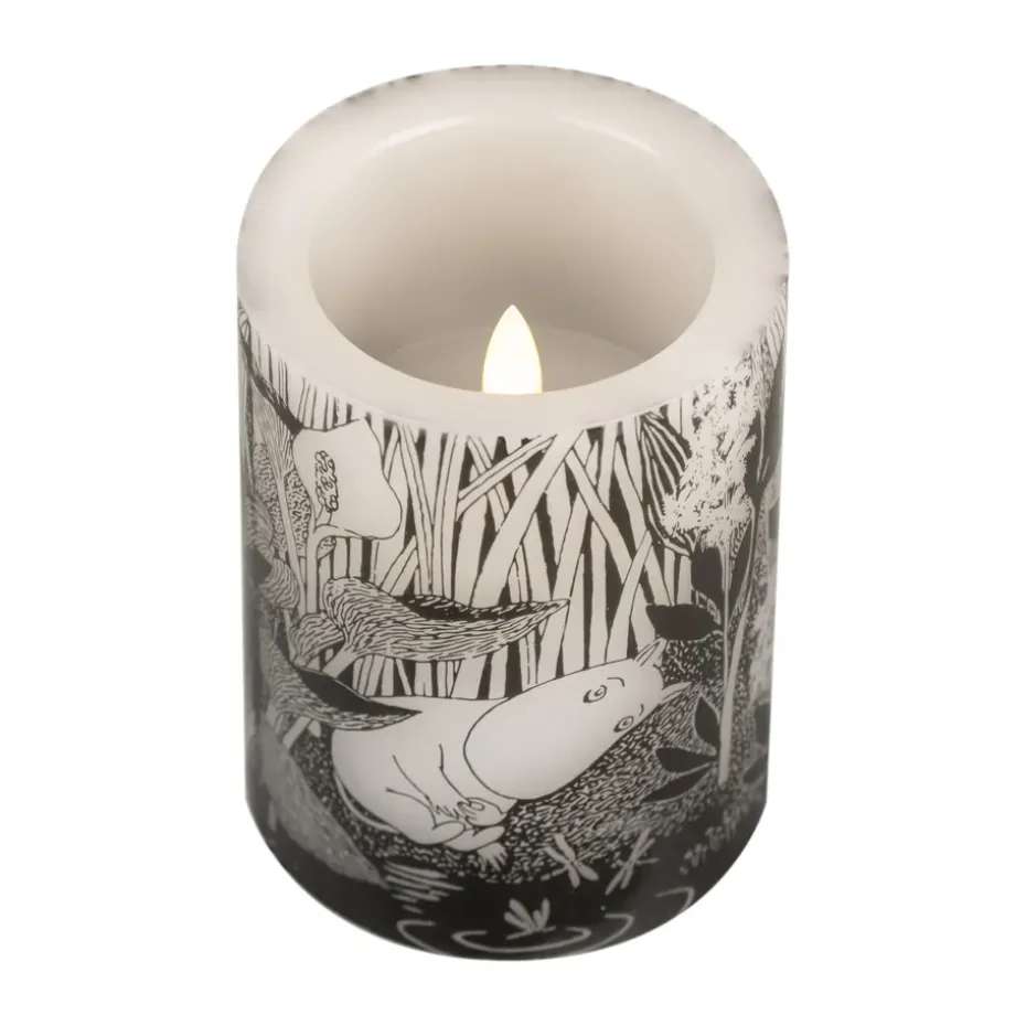 Vela gruesa LED Moomin 10 cm, The pond