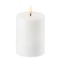 Vela gruesa LED Uyuni blanco Ø7,8 cm, 10,1 cm