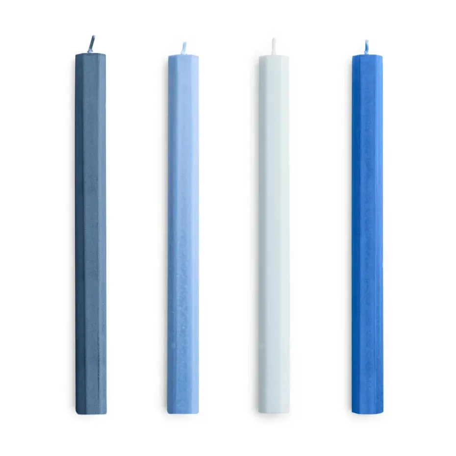 Vela Hexagon Candle mix 4-pack, Blues