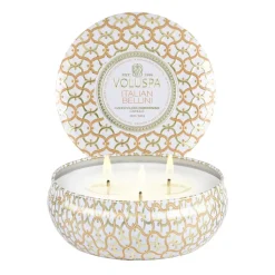 Vela perfumada Maison Blanc 3-wick Tin 40 horas, Italian Bellini