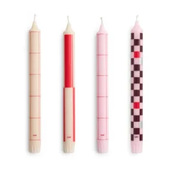 Velas Pattern 4-pack, Reds-bordeaux