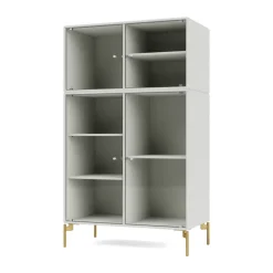 Vitrina Ripple III 69,6x117,6x38 cm, Nordic-ben brass