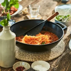 Wok con tapa de cristal Ø30 cm 4,4 L, negro