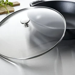 Wok con tapa de cristal Ø30 cm 4,4 L, gris